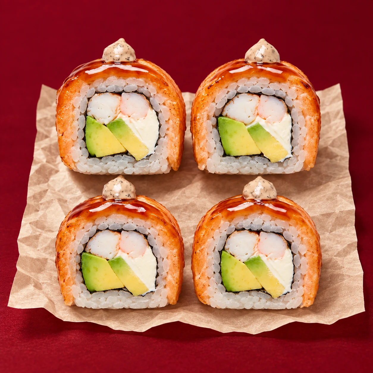 Truffle Maki на бордовом фоне — SNATCH